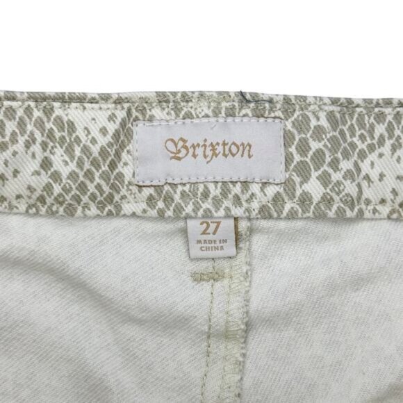 BRIXTON Slater High Waisted Slim Fit Pant Sz 27 Snakeskin - Picture 6 of 8